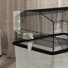 PawHut - Cage à Hamster/Gerbille avec Roues, Fond Détachable, Ramp-Matériau : Acier, PP