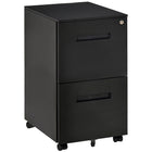Vinsetto - Armoire à dossiers à cloisons réglables - noir-Rangement idéal pour garder votre bureau, votre espace d’étude ou votre chambre en ordre

