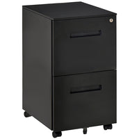 Vinsetto - Armoire à dossiers à cloisons réglables - noir-Rangement idéal pour garder votre bureau, votre espace d’étude ou votre chambre en ordre
