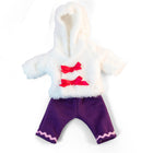 Miniland - Vêtements de poupée - convient aux poupées de 12-5/8 pouces - ensemble de fourrure blanche pour temps froid-Pour poupées de taille 12 5/8 pouces.