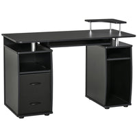 HOMCOM - Bureau d'ordinateur avec plateau clavier - 47,2 po L x 21,7 po l x 33,5 po H - noir-Finition attrayante avec un design épuré, idéale pour votre bureau à domicile ou votre chambre d'étudiant