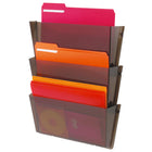 Deflecto - Porte-document incassable  - 3 pochettes - format lettre - fumée - paquet de 3-Couleur : Fumé, Matériaux : Plastique