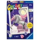 Ravensburger - CreArt Licorne Peinture par numéros-Les lignes colorées du motif rendent les petites erreurs invisibles, facilitent le coloriage et garantissent un résultat final plus beau