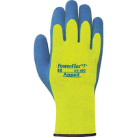 Ansell - Gants Powerflex T° Hi Viz 80-400, 2T-Grand/11, Rêvetement Latex De Caoutchouc, Calibre 7, paquet de 24-Revêtement Latex de caoutchouc