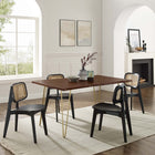 Modway - Ardor Bois d’acacia à bord vivant de 60 po Bois d’acacia Table à manger, Noyer d’or-Bois d’acacia massif