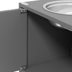 PawHut - Bols surélevés pour grande station d’alimentation pour animaux avec support - gris-S'accorde avec votre ensemble de table de cuisine 
