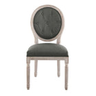 Modway - Arise Français vintage Tissu rembourré Fauteuil d’appoint de salle à manger - Gris naturel-Capacité de poids de la chaise : 331 lb.