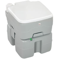HOMCOM - Toilette de voyage portable d’extérieur avec indicateur de niveau - 20 L-La construction en polyéthylène haute densité garantit aucune détérioration lors du nettoyage et du transport 
