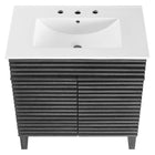 Modway - Render 30" Armoire à coiffeuse de salle de bain - Charcaol White-Construction en panneaux de particules et stratifiés