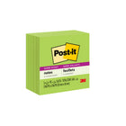 Post-it - Feuillets super collants, 3 po x 3 po, limeade, paq./5 blocs, 350 feuilles (654-5SSLE)-Les Post-it Super Sticky Notes collent et recollent pour que vos pensées soient remarquées.