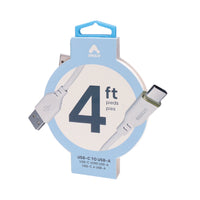 Amaze - Câble 4 pieds USB-A vers C - blanc-Longueur de 4 pi : Pratique pour un usage quotidien