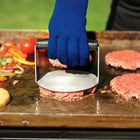 Razor - Presse à hamburger -Pressez le burger pour obtenir des bords croustillants et saisis, et ainsi ajouter de la saveur.