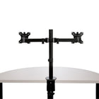 Startech - Desk Mount Double Monitor Bras - Pince de bureau / Inglet, support de moniteur VESA pour écrans jusqu’à 32" -Installation réglable : Utilisez la serre de bureau (C-clamp) ou l’œillet pour le monter et le serrer facilement à la main. Ajustez rapidement la hauteur et l’angle avec les outils inclus attachés aux clips de gestion des câbles
