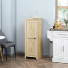 HOMCOM - Armoire de cuisine 48 po avec porte de grange - bois naturel-Deux étagères réglables à 3 niveaux offrent un rangement flexible 