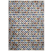 Modway - Gemma Mosaïque à chevrons Tapis 4 pi l x 6 pi L - Multicolore-Tapis en mosaïque Chevron