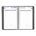 Blueline - 2027 agenda quotidien Net Zero Carbon avec reliure à double spirale – 8 po x 5 po – couleurs assorties – bilingue-Calendriers de référence du mois précédent, du mois courant et des deux mois suivants sur chaque double page
