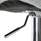 HOMCOM - Tabourets de bar pivotants à hauteur de comptoir réglable avec repose-pieds - gris - paquet de 2-Avec repose-pieds pour une posture assise détendue   
