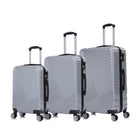 Swiss Traveller - Steelara Hardshell 3 pièces ensemble de bagages - jantes tournantes à 360 degrés - titane argenté-Ensemble de bagages complet en 3 pièces : Chacun contient un ensemble complet avec bagage cabine de 20 », un bagage moyen de 24 » et un bagage grand de 28 », prêts pour tous les types de voyage.
