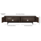 Hudson&Canal - Meuble TV Whitman pour téléviseurs jusqu'à 85 pouces - Alder Brown-Caractéristiques assemblage facile