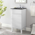 Modway - Render 18" Vanette de salle de bain - Blanc Noir-Porte à fermeture douce