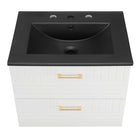 Modway - Daybreak 24" Vanette de salle de bain - Blanc Noir-Conception murale