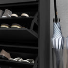 HOMCOM - Organisateur de rangement à chaussures moderne avec portes rabattables - noir-Couleurs : Noir