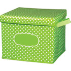 Teacher Created Resources - Lime Polka Dots Storage Box, Pack de 2-Surface d'écriture/effacement