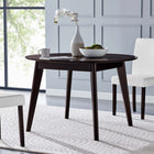 Modway - Vision Rond de 45 po Table à manger, Cappuccino-Placage de grains de bois et MDF