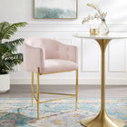 Modway - Savour Touffe Tabouret de comptoir - Rose-Velours de performance résistant aux taches