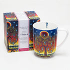 Oscardo - Tasse porcelaine « Arbre de Vie » de James Jacko - 485 ml-Tasse en porcelaine à forme large - Contient 485 ml / 16 oz, idéale pour le café, le thé et les boissons chaudes