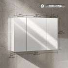 Kleankin - Armoire à pharmacie murale avec miroir - 35 po l x 24 po P - blanc-Étagère réglable, répond à diverses exigences de rangement 