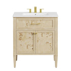 Modway - Elysian 30" Vanette de salle de bain - Burl blanc-Assemblée requise