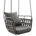 Modway - Kaliah Terrasse extérieure Aluminium Chaise à balançoire in Charbon de bois-Cadre en aluminium revêtu en poudre