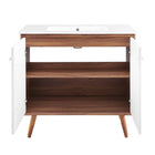 Modway - Transmit 36" Vanette de salle de bain - Blanc noyer-8