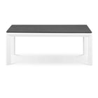 Modway - Riverside Aluminium Terrasse extérieure Table basse - Blanc-Plateau de table en ciment résistant aux rayures