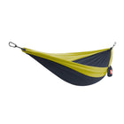 Grand Trunk - Double Deluxe Hamac double avec sangles - Marine universitaire / Chartreuse-Comprend 2 mousquetons de qualité nautique
