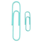 JAM Paper - Paquet combiné de trombones colourés - standard et jumbo - trombones sarcelle - 1 paquet de 100 et 1 paquet de 75-Taille : 1 pouce (standard/régulier) et 2 pouces (jumbo) | Gardez vos piles de papier organisées avec des trombones colourés