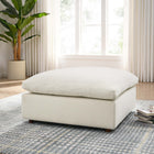 Modway - Commix Duvet Rempli Trop Rempli Ottoman - Beige clair-Siège en mousse de densité