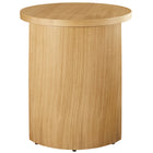 Modway - Aspect Bois rond Table d’appoint - Chêne-Nivelleurs ajustables sans marquage