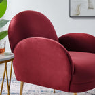Modway - Transcend Performance Velvet Fauteuil - Marron-Rembourrage en mousse dense