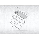 LAUT - Coque AERO SPARKLE MagSafe pour iPhone 16 Pro Max - Argent cristal-Dispose d'un anneau MagSafe, garantissant la compatibilité avec vos accessoires MagSafe.