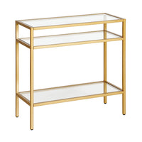 Hudson&Canal - Table d'appoint rectangulaire Sivil 61 cm (24 po) - Laiton-Un design contemporain moderne pour votre salon, votre chambre et plus encore