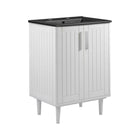Modway - Augusta 24" Vanette de salle de bain - Blanc Noir-Vanité de salle de bain moderne