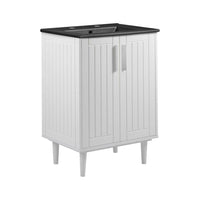 Modway - Augusta 24" Vanette de salle de bain - Blanc Noir-Vanité de salle de bain moderne