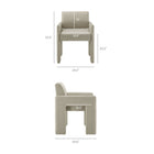 Modway - Daven Tissu Chaise de salle à manger rembourrée in Lin-Tissu d’ameublement
