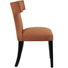 Modway - Curve Tissu Chaise à manger - Orange-Rembourrage en mousse dense