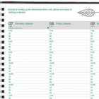 Brownline - 2027 agenda hebdomadaire EcoLogix avec reliure à double spirale – 11 po x 8 1/2 po – couleurs assorties-Calendriers des mois passé, courant et des
2 mois suivants sur chaque page double