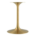 Modway - Lippa Rond de 20 po Faux travertin Table d’appoint, Travertin d’or-Assemblée requise