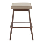 Zuo - Divat Tabouret de comptoir - Beige/Noyer - Ensemble de 2-Garantie limitée de 3 ans