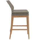 Modway - Wellspring Terrasse extérieure Bois de teck Tabouret de bar - Greige gris clair-Coussin de siège amovible